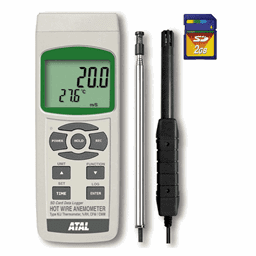 Toon details voor SD-AMx4224 Hittedraad anemometer voor luchtsnelheid en temperatuur met datalogger op SD kaart Afbeelding van SD-AMx4224 Hittedraad anemometer voor luchtsnelheid en temperatuur met datalogger op SD kaart