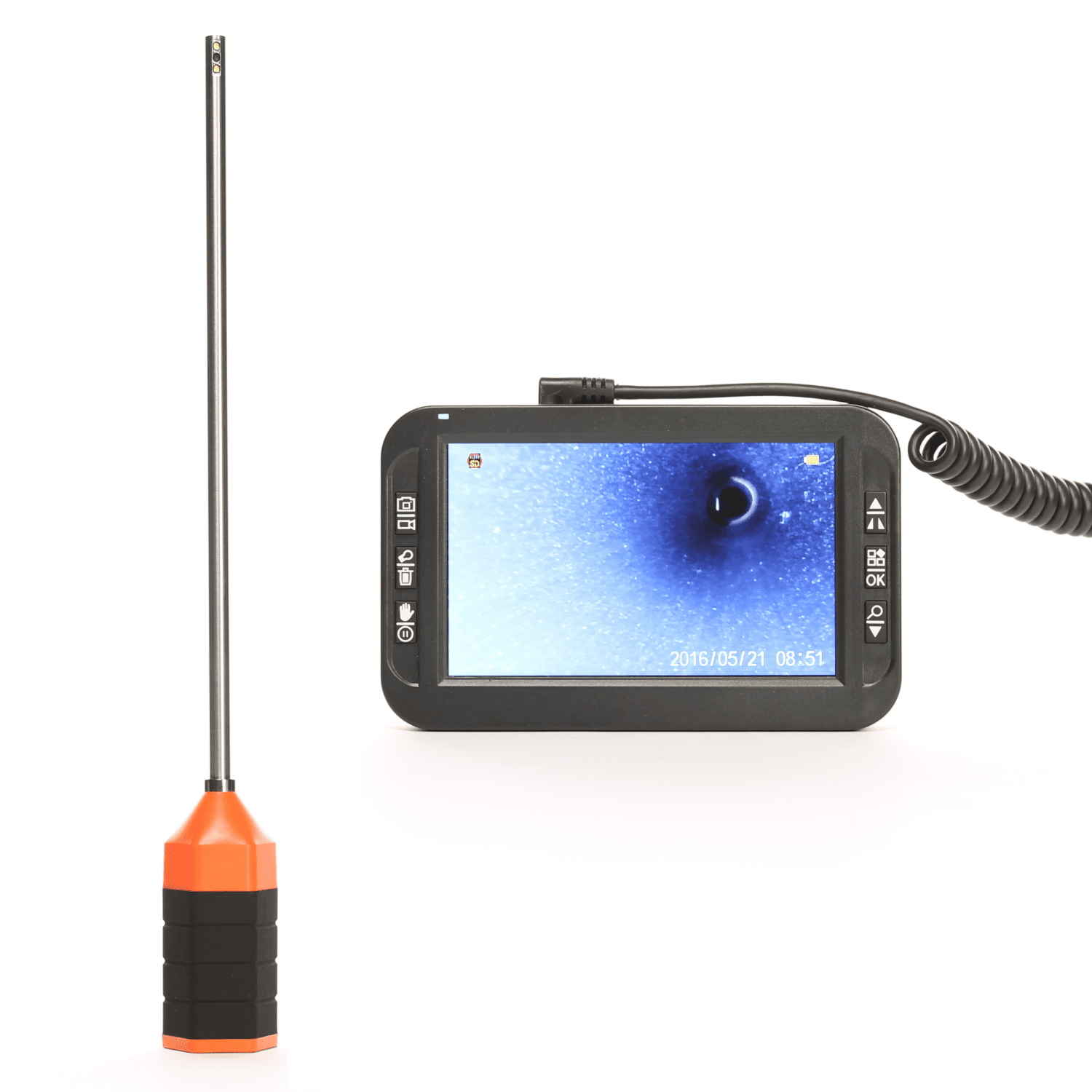 Afbeelding van VE102 Video Endoscoop voor bouwkundig onderzoek met bekabeld display